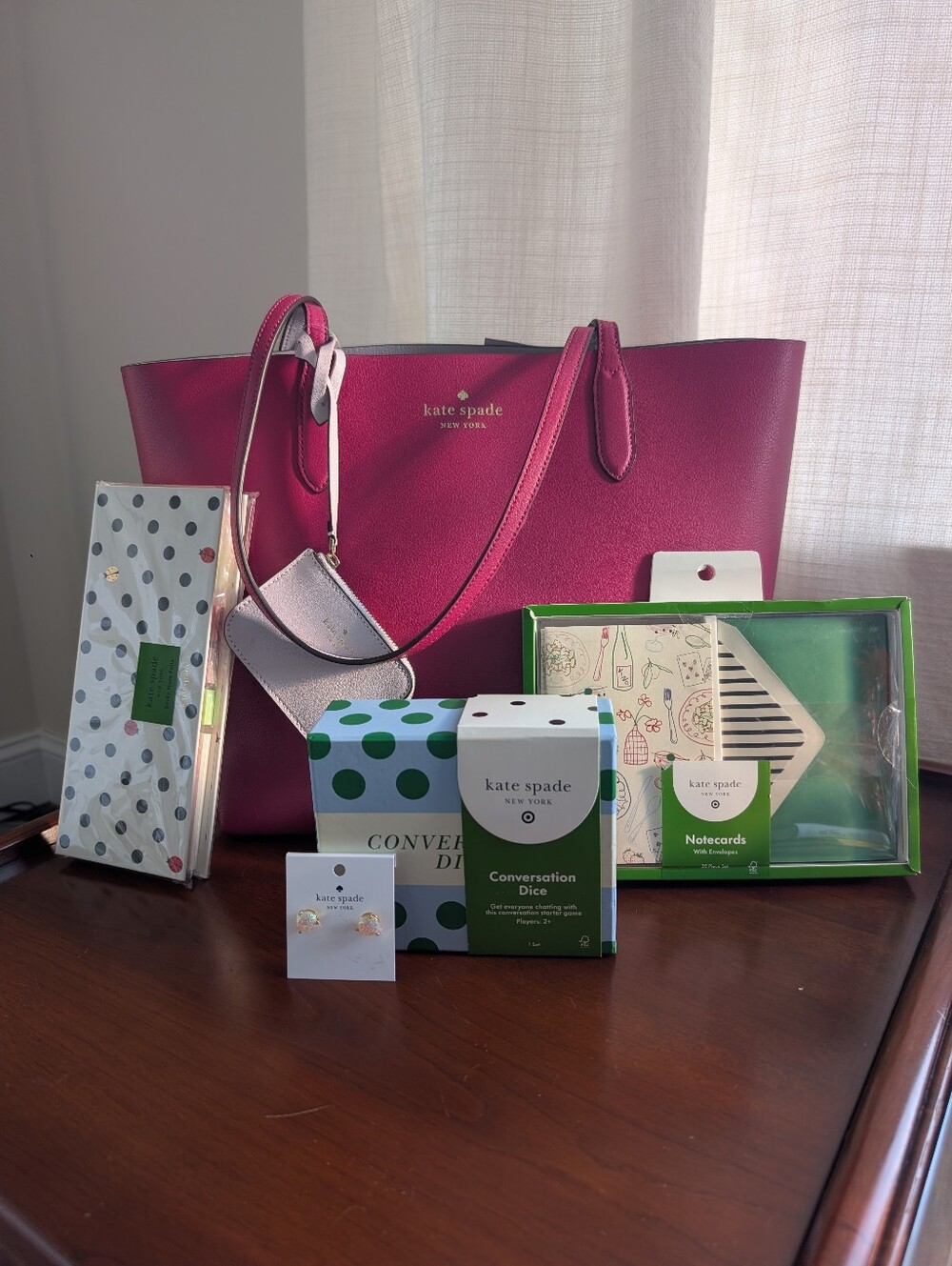 BUNDLE! Kate Spade NWT 5 Pieces - Ava Reversible Tote, Earrings & Target Collabs